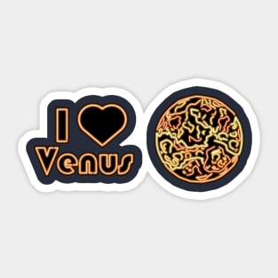 Electric Solar System I Heart Venus Sticker